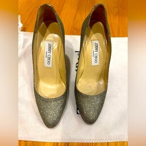 Jimmy Choo gold shoes